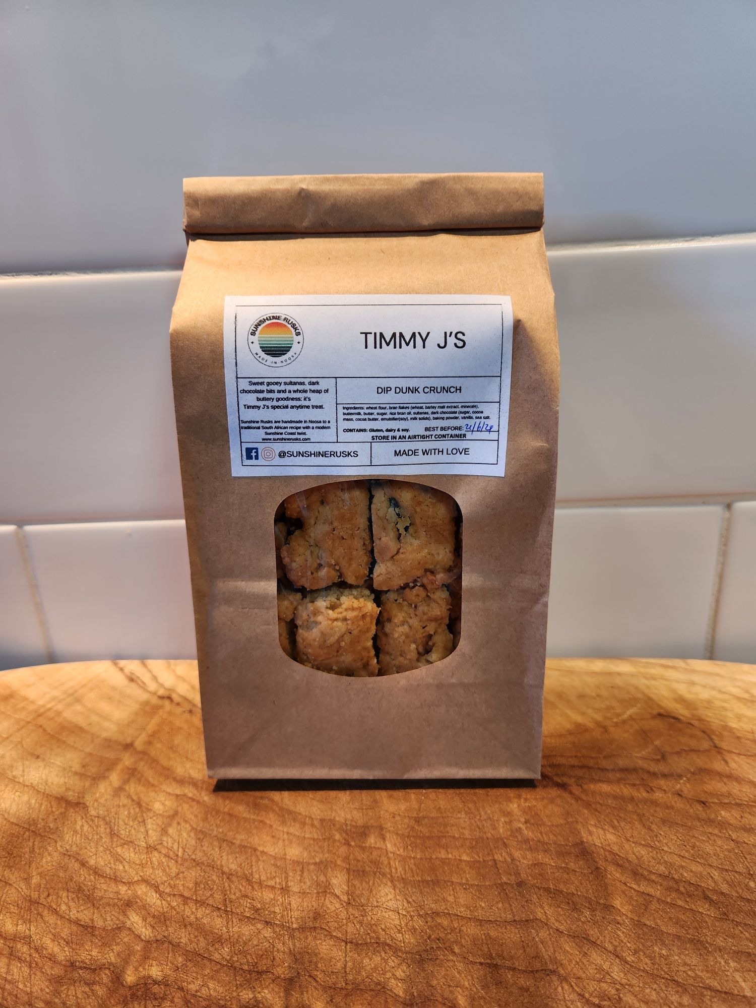 Sunshine Rusks Timmy J's flavour