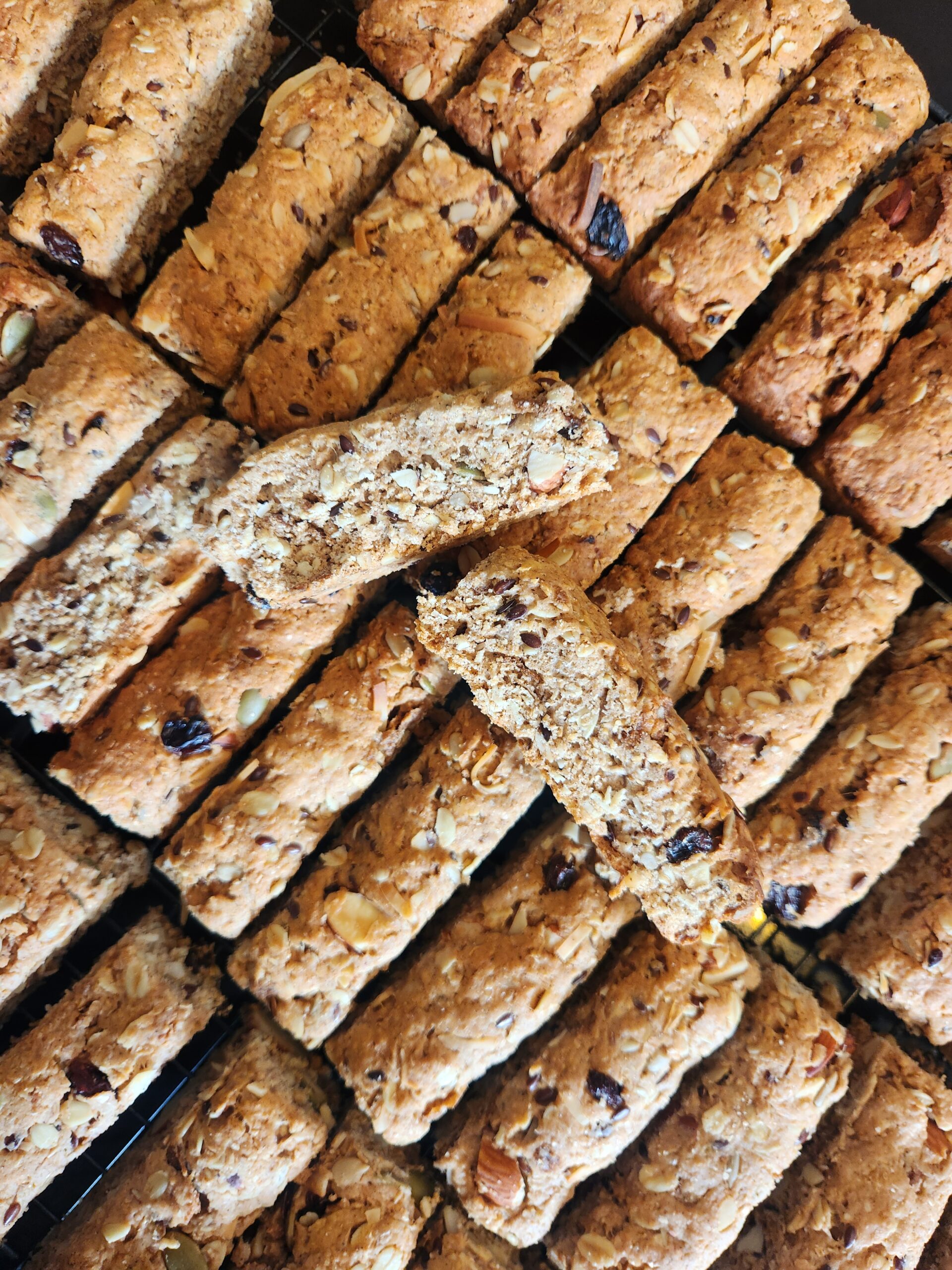 Rows of Muesli Rusks