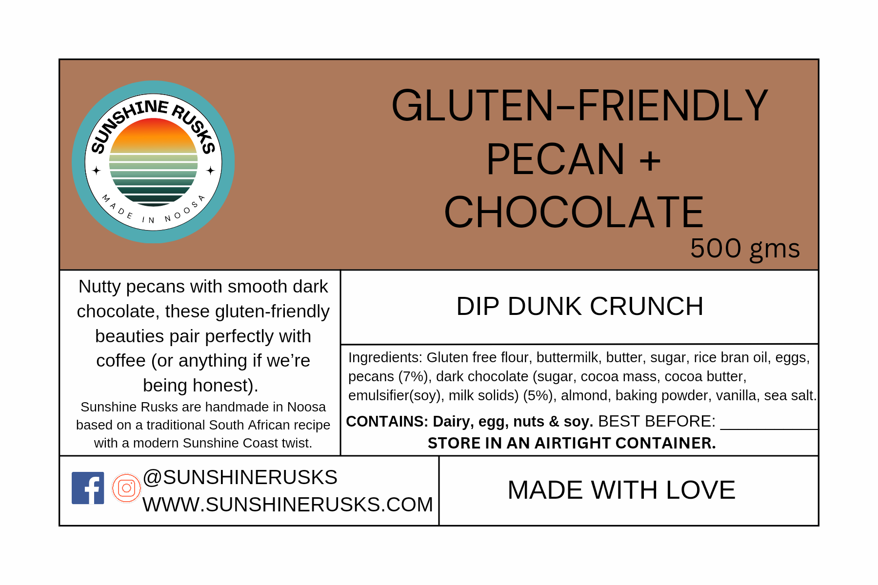 Gluten-Friendly Pecan+Chocolate Rusks